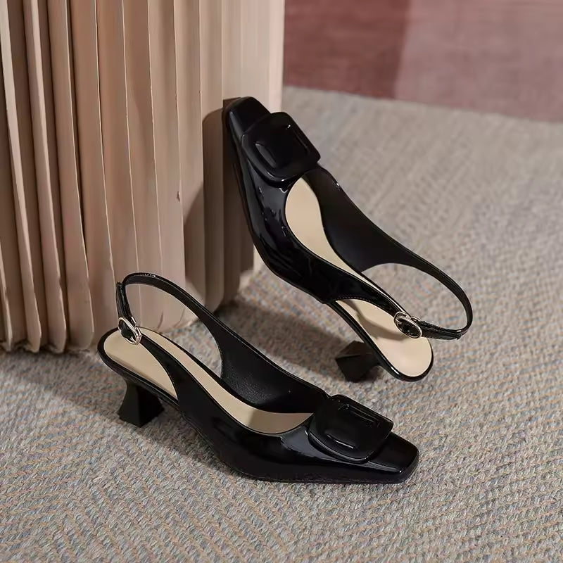 Tacón Cuadrado Bajo Charol® 2 cm